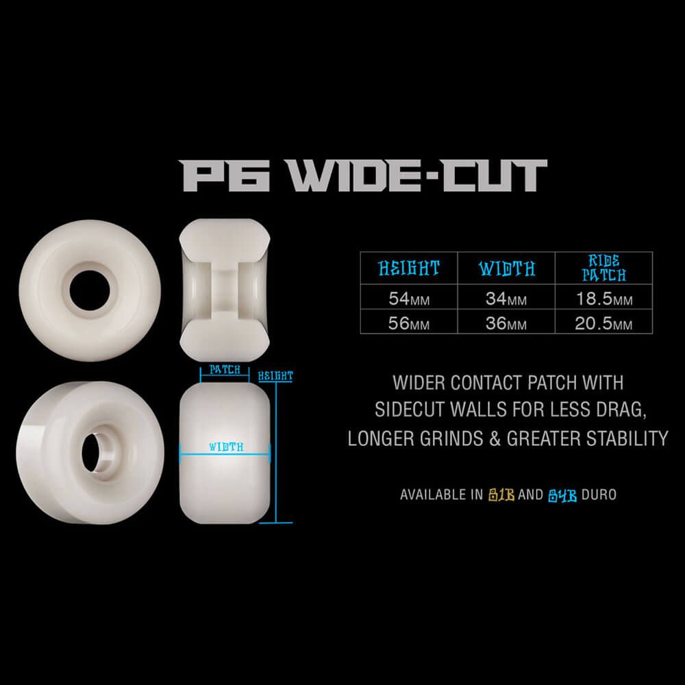 スケートボード POWELL - BONES WHEELS SPF P6 WIDE-CUT 56mm 81B WSCABPAG5401W4.jpg