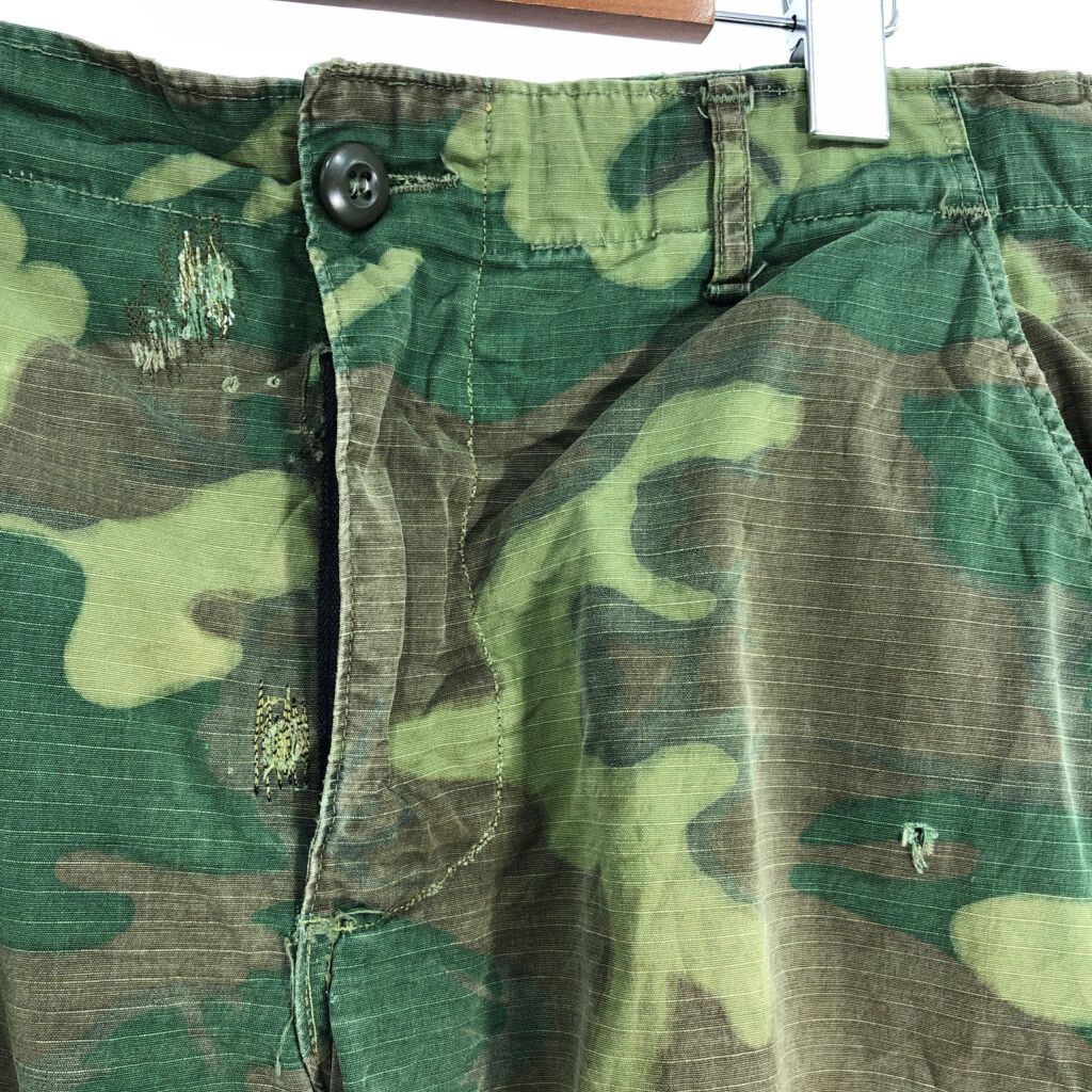 米軍実物 60's ERDL ノンリップ ファティーグパンツ M-R 米軍実物 60's ERDL ノンリップ ファティーグパンツ M-R 60's