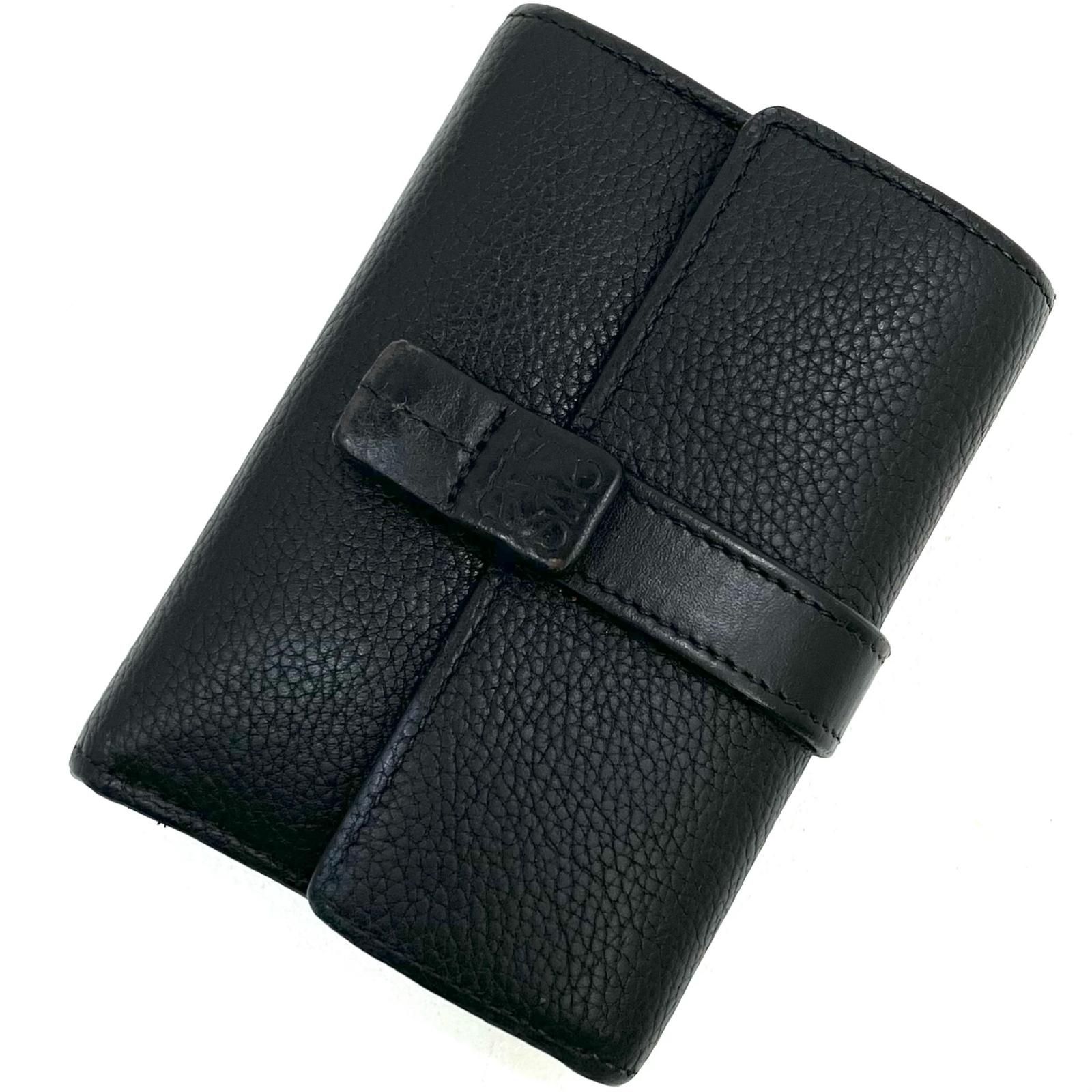 LOEWE | ロエベ バーティカル ウォレット スモール 三つ折り 財布 C660S86X04 ブラック 尾張小牧店