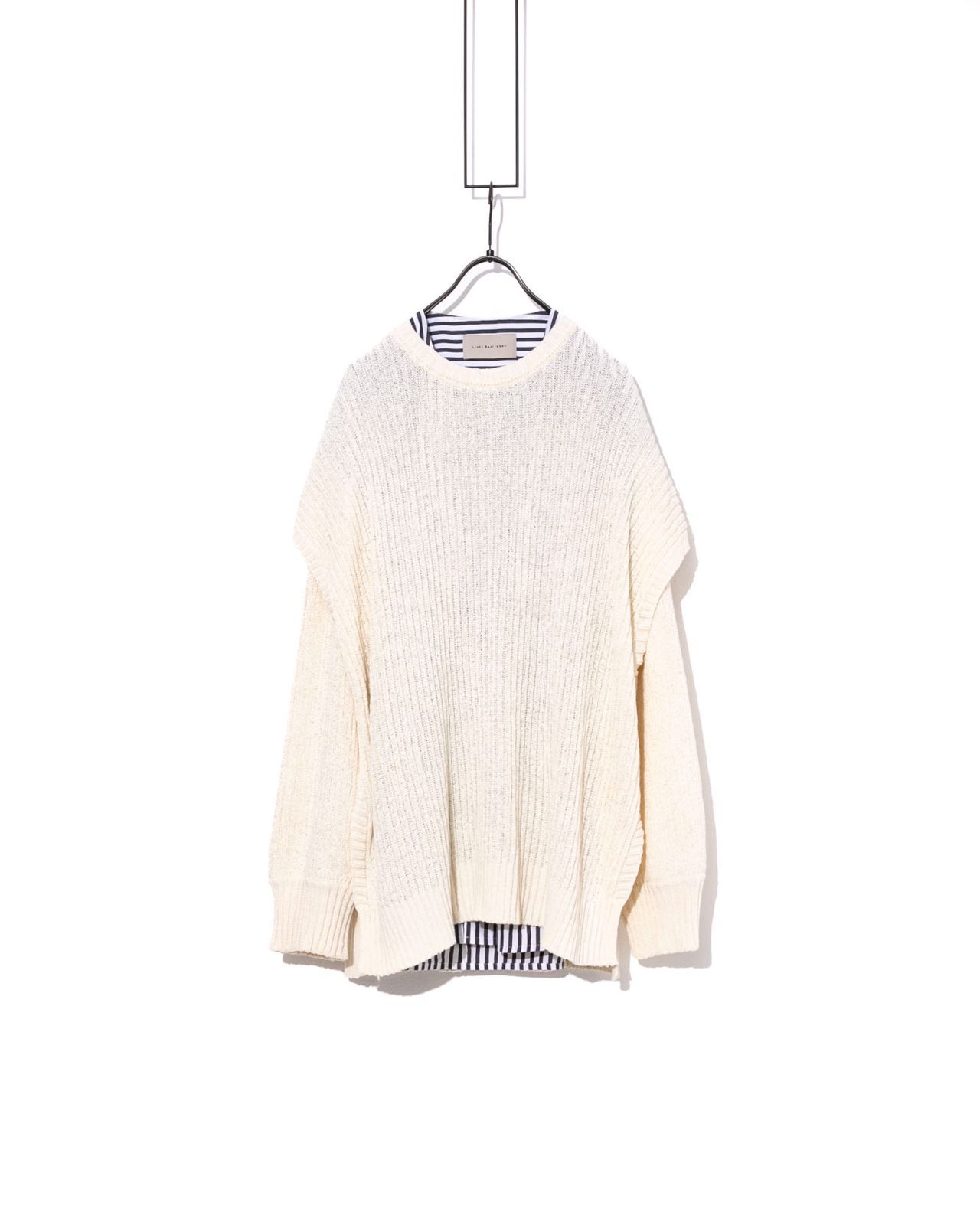 Licht Bestreben リヒトベシュトレーベン ニット切替シャツ Licht Bestreben リヒトベシュトレーベン ニット切替シャツ