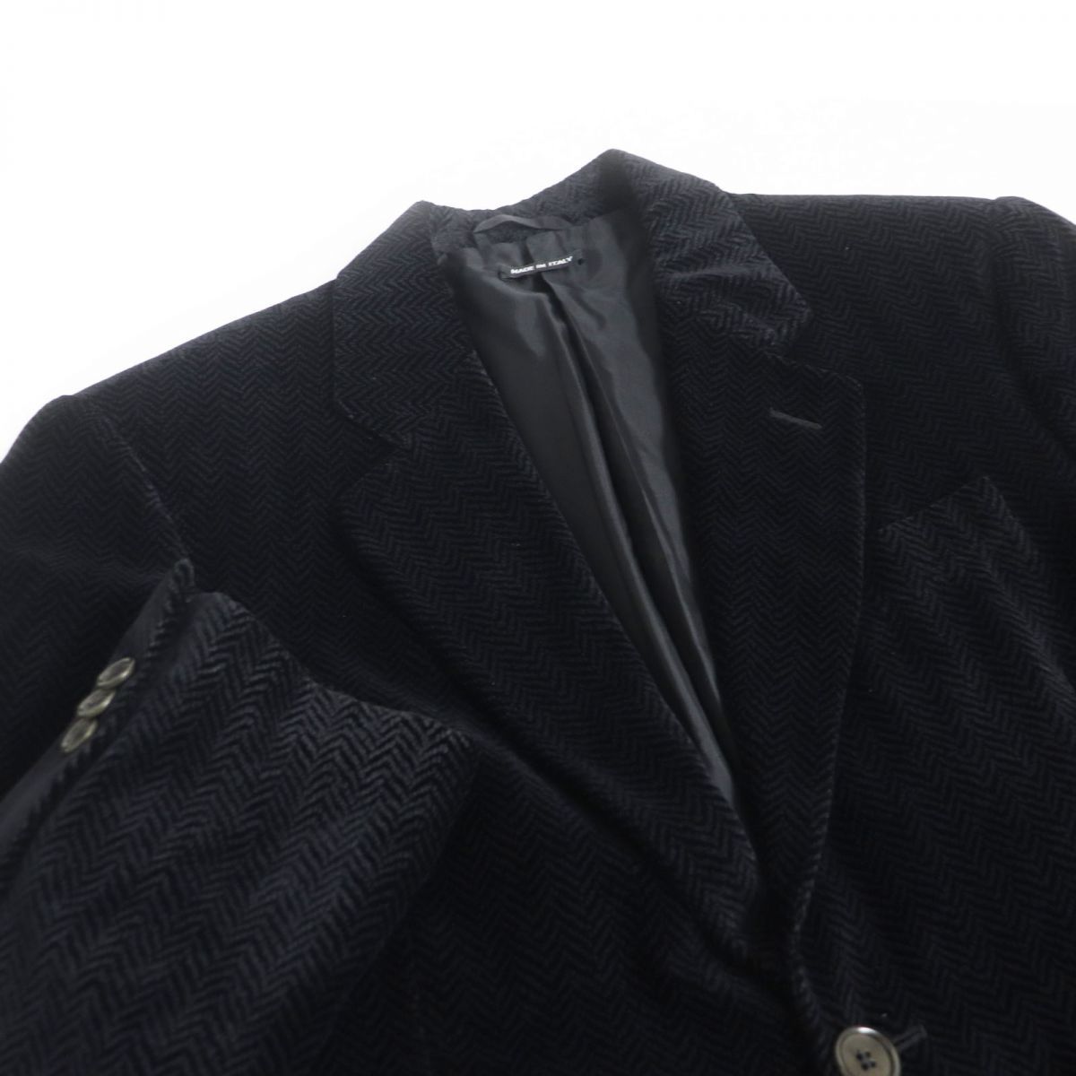 美品□黒タグ GIORGIO ARMANI/ジョルジオアルマーニ ヘリンボーン