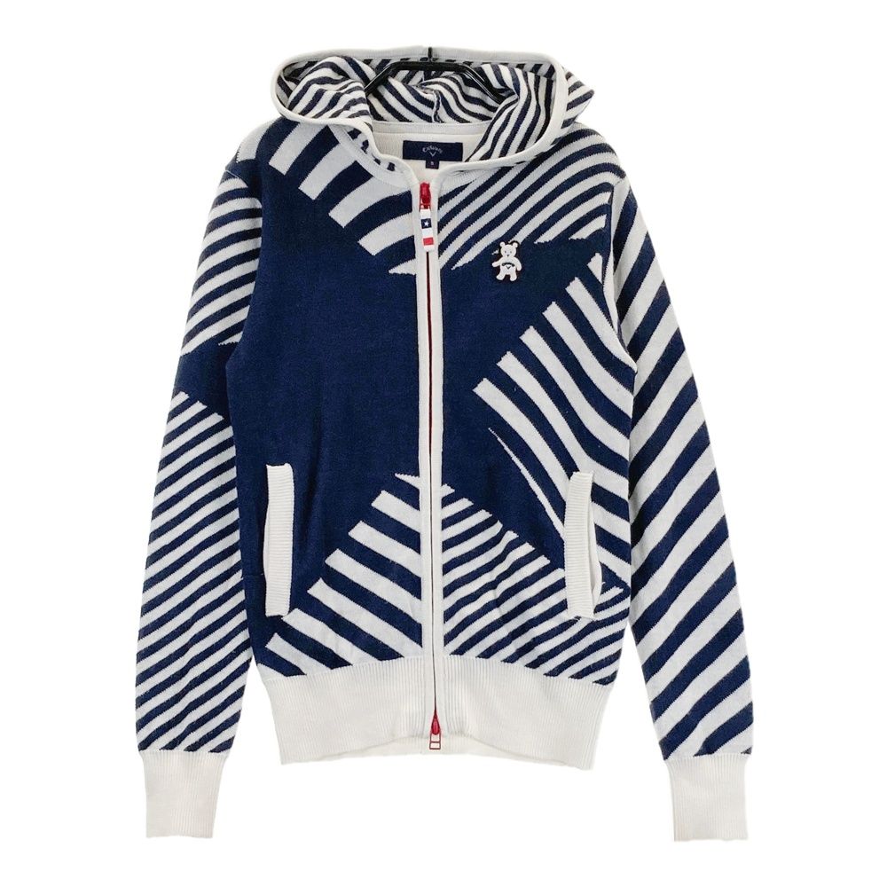 サイズ：S CALLAWAY キャロウェイ ニット ジップパーカー ベア 星