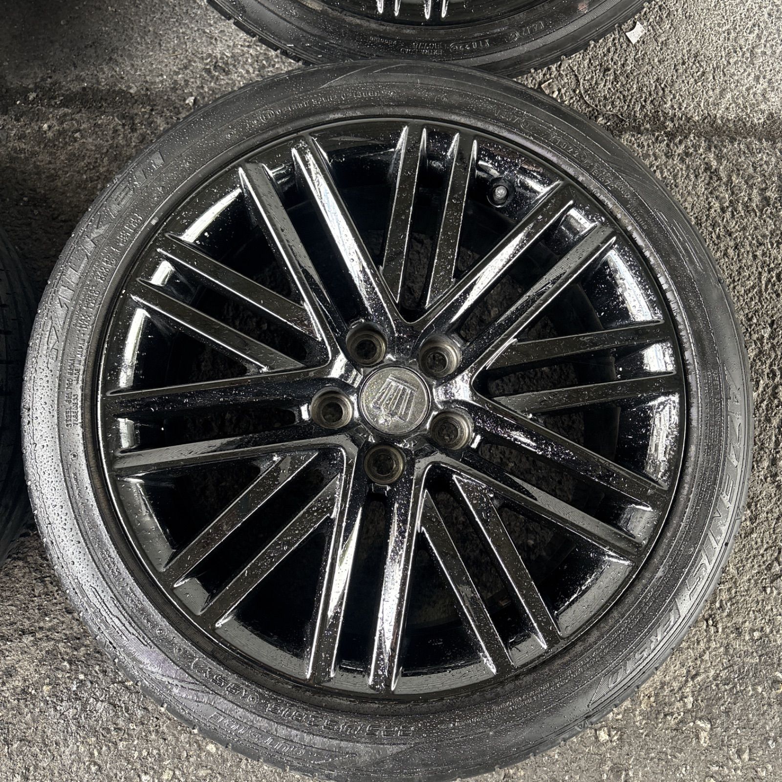 220クラウン RS 純正ホイール ブラックスパッタリング塗装 1本