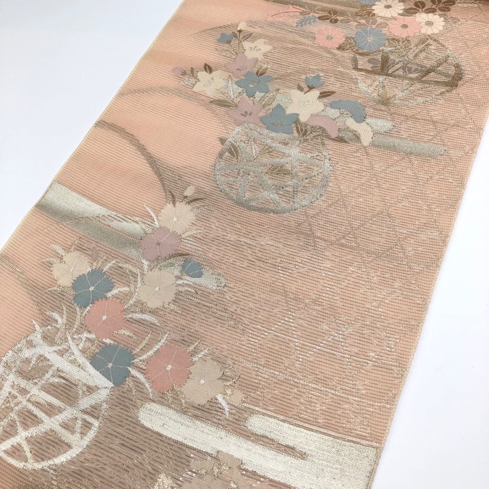 夏九寸名古屋帯 絽名古屋帯 西陣まいづる帯 西陣証紙番号29