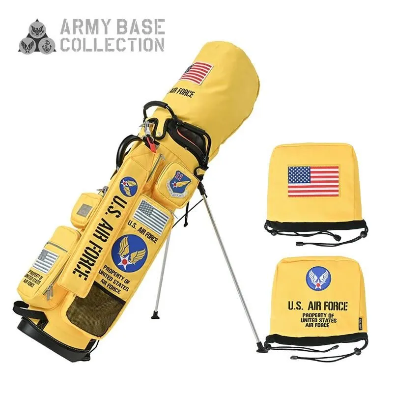 アーミーベースコレクション デニム　スタンドキャディバック 美品 アイアンカバー アーミーベースコレクション スタンドバッグ ネイビー ABC-048SB