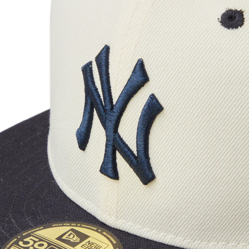 【ムラスポ公式】NEW ERA ニューエラ 5950 59FIFTY WOOL VISER ウールバイザー ニューヨーク ヤンキース クローム ネイビーバイザー 14307678 メンズ レディース