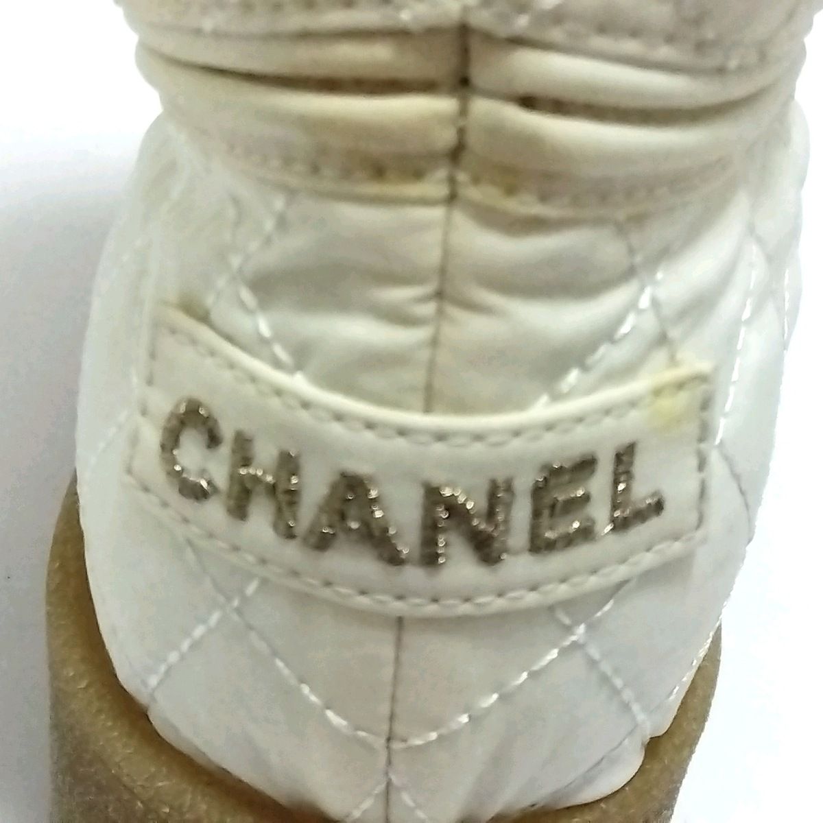 CHANEL(シャネル) ブーツ 37C美品 - G36702 白×黒 ターンロック