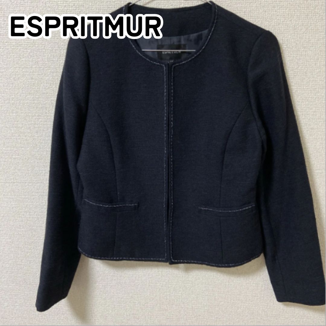 ESPRITMUR エスプリミュール 11AR L相当 ダークネイビー ノーカラー