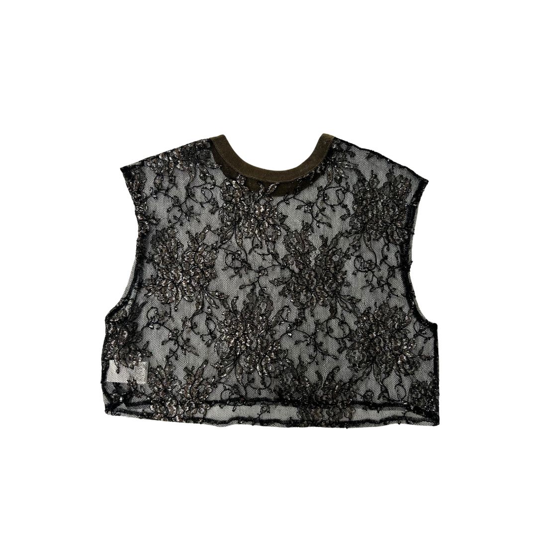 美品）MARGE（マージ） LACE SHORT GILLET（レース ショート