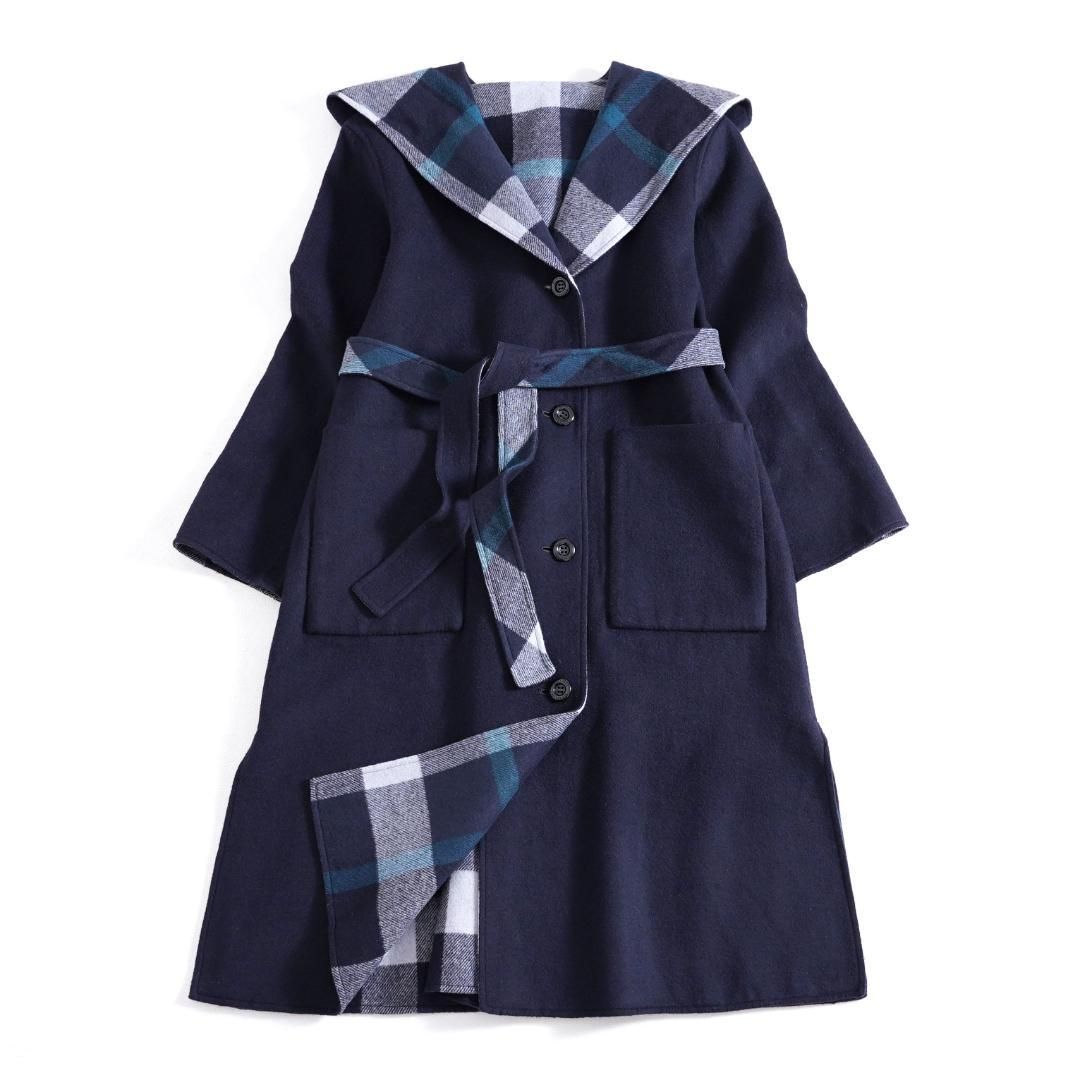 美品♪ブルーレーベルクレストブリッジ ♪リバーシブルロングコート