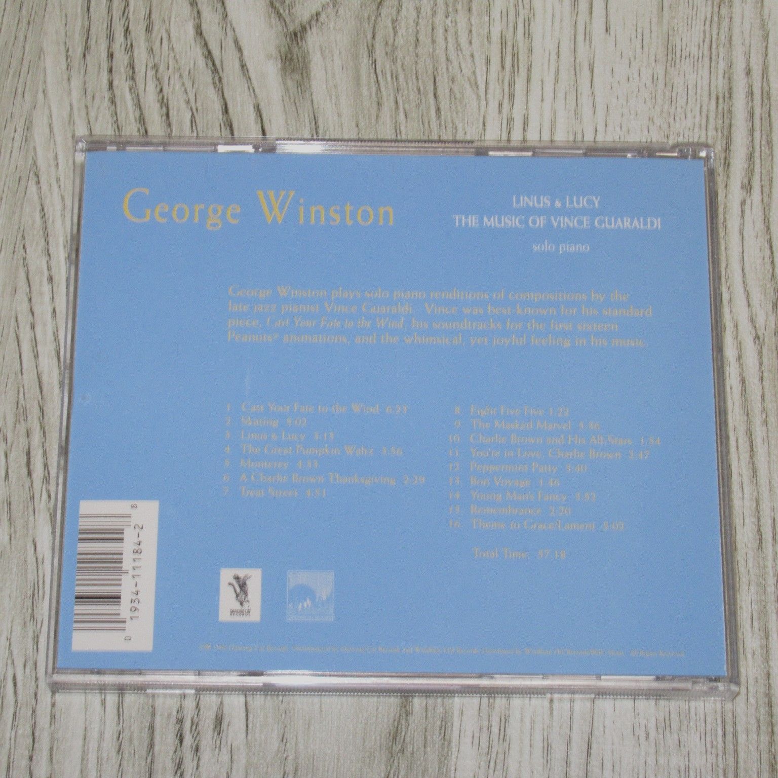 CD GEORGE WINSTON LINUS u0026 LUCY THE MUSIC OF VINCE GUARALDI SOLO PIANO ジョージ・ ウィンストン JAZZ ジャズ - メルカリ