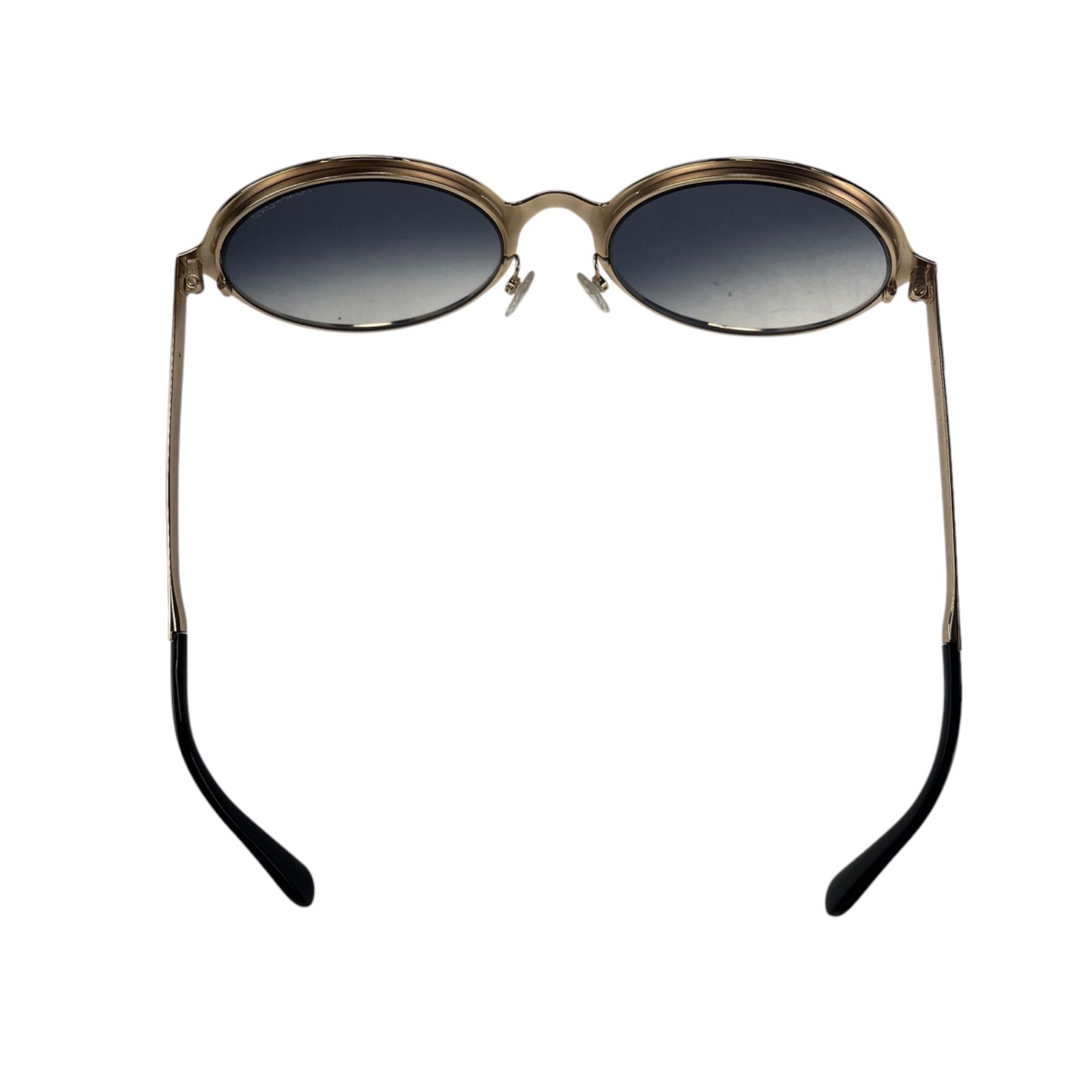 美品 トム フォード TOM FORD ラウンド サングラス Ava TF572 ゴールド 