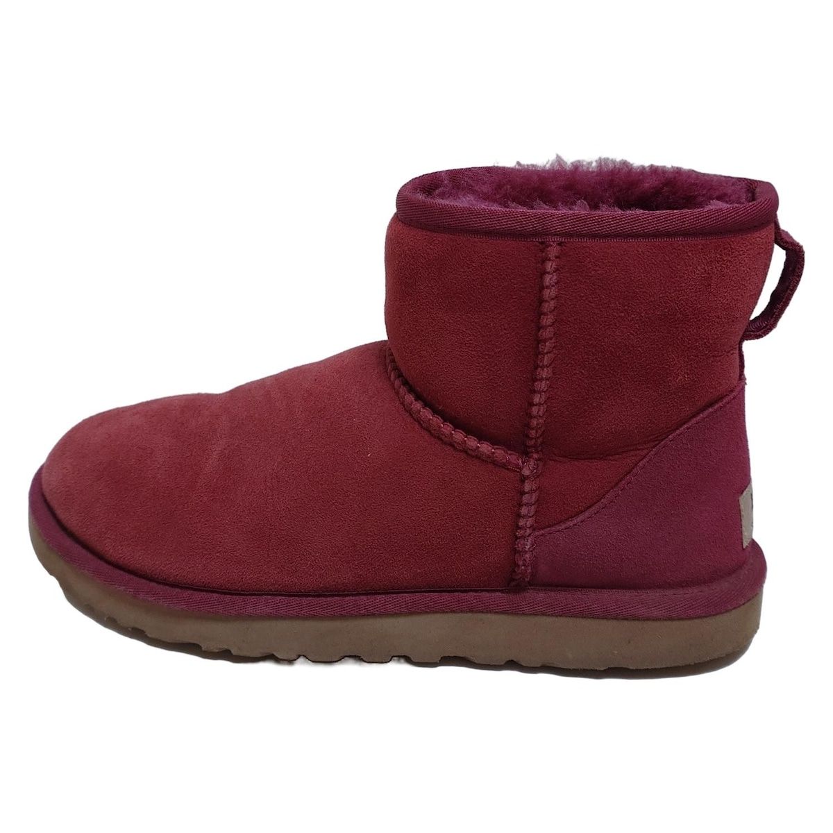 UGG アグ ブーツ 24 レディース クラシック ミニ 5854 レッド ムートン