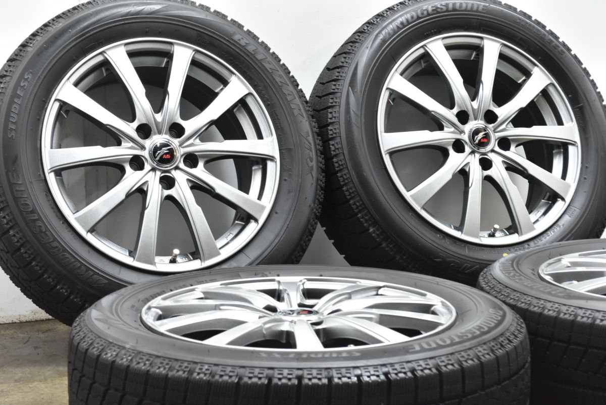 バリ溝 Weds FANG 17in 7J 40 PCD114.3 ブリザックVRX 215 60R17 C-HR エスティマ カローラクロス クロストレック レイバック