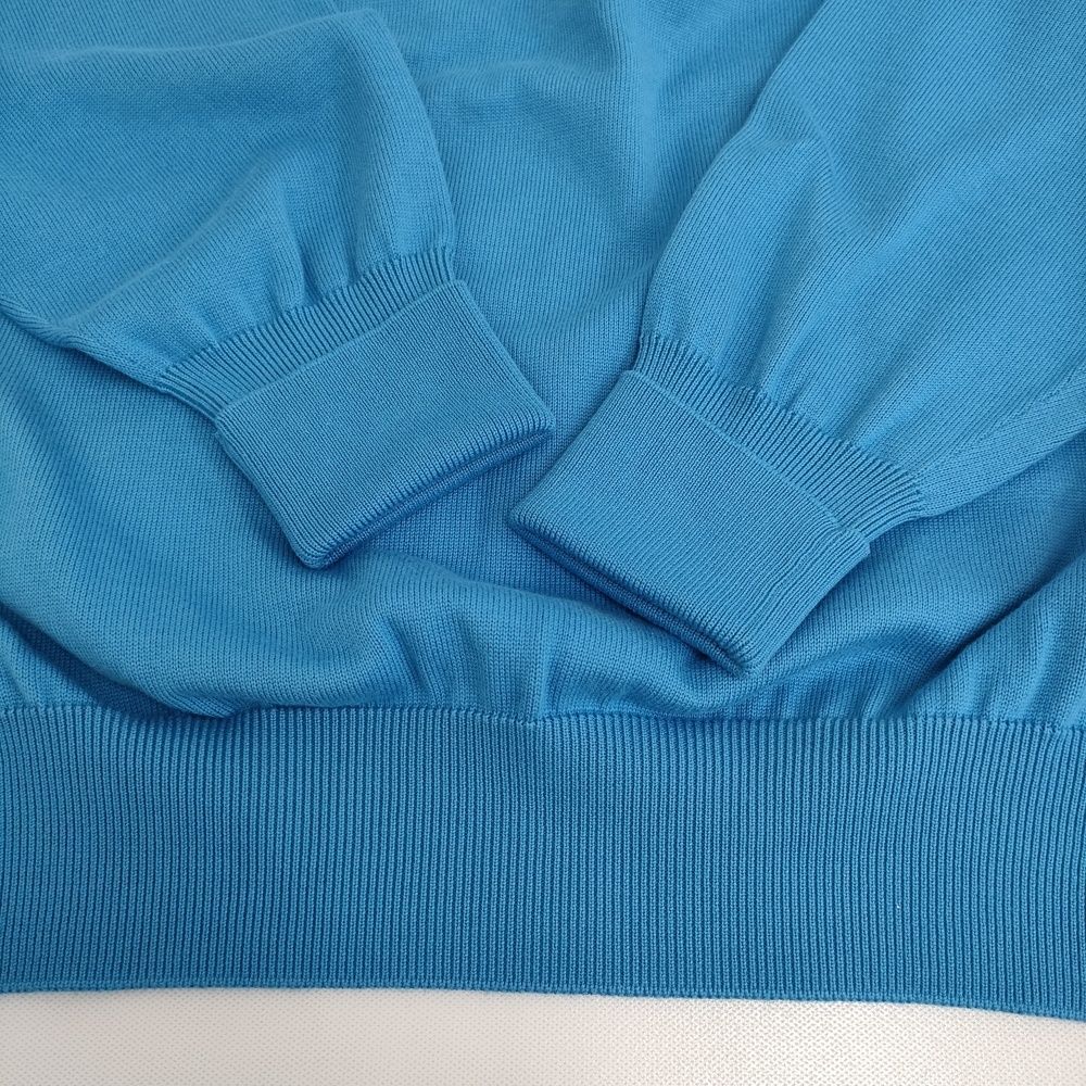 アプレッセ ニット Cotton knit L/S ターコイズ   新品 A.PRESSE 新品 Cotton knit L/S T-Shirt 定価35200円 サイズ3