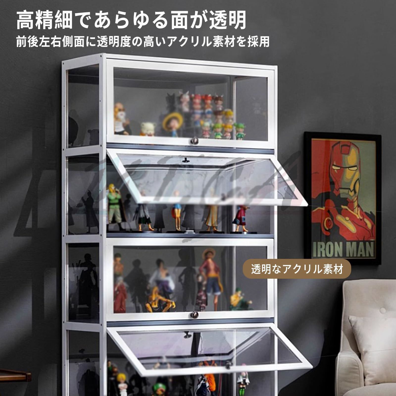 クラシック ガラスコレクションキャビネット コレクションケース ガラスケース ショーケース コレクション