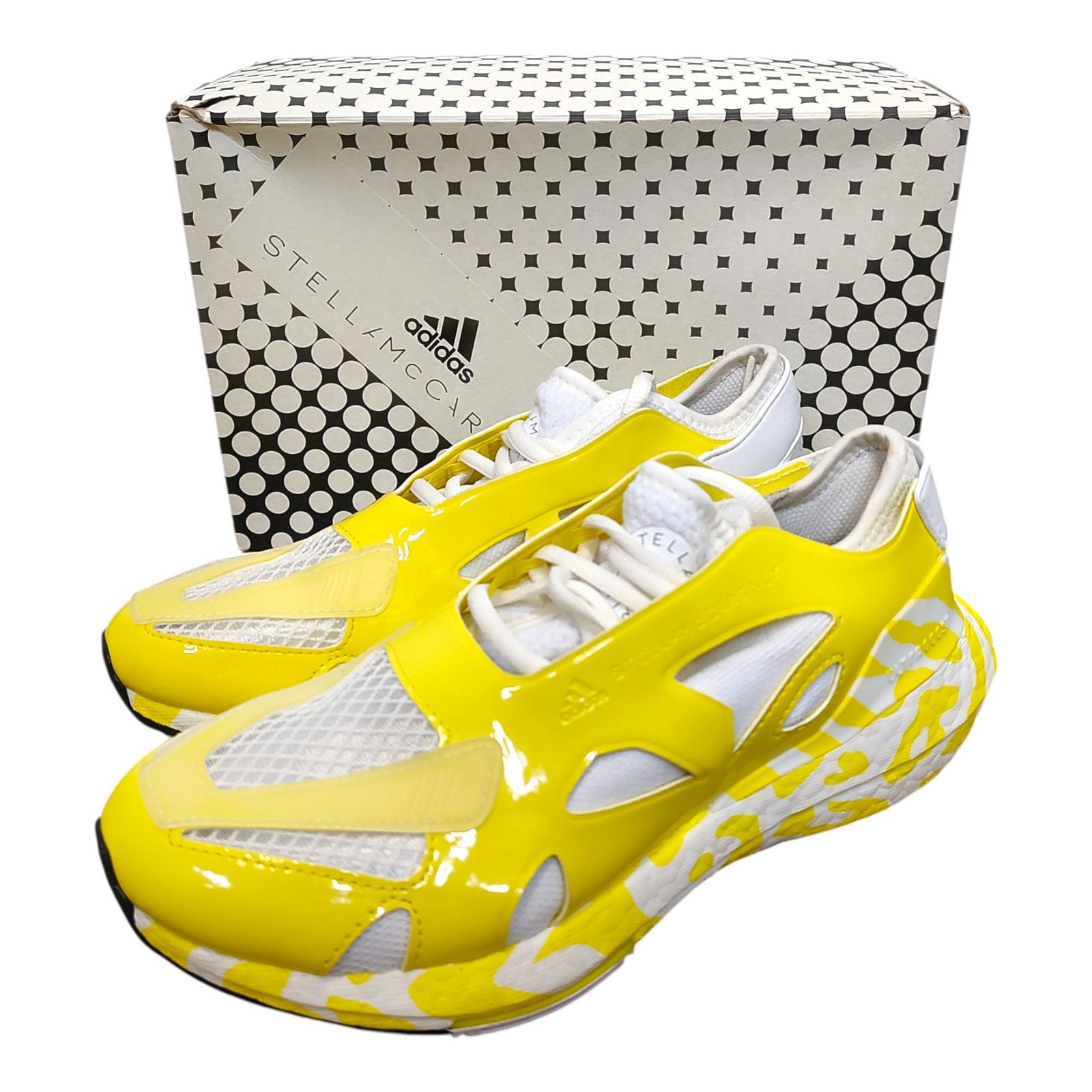 【美品】Stella McCartneyスニーカー36 白×蛍光イエロー 美品】Stella McCartneyスニーカー36 白×蛍光イエロー