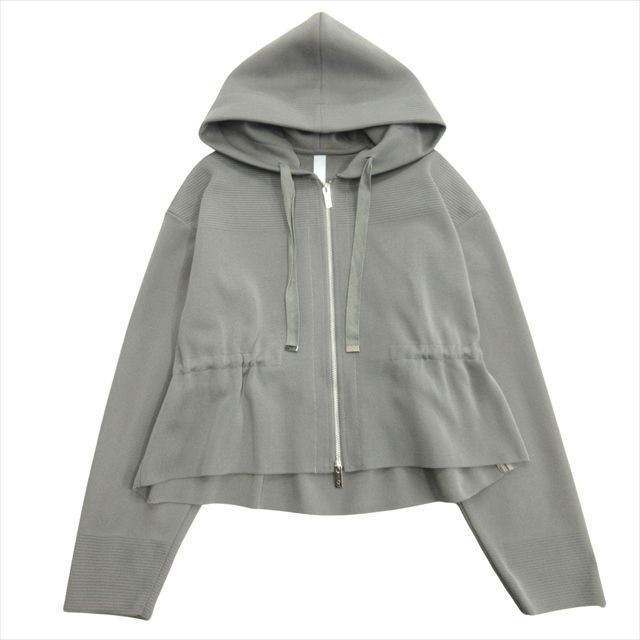 23ss シーエフシーエル CFCL ハイツイストミラノ フーディ HIGH TWIST MILAN HOODIE パーカー ジップアップ ニット CF005KC023 サイズ3 グレー レディース