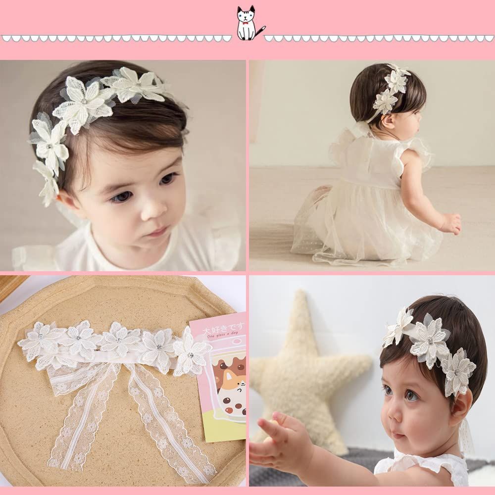 髪飾り ヘアアクセサリー レースバンド ヘッドドレス 女の子 ゴ
