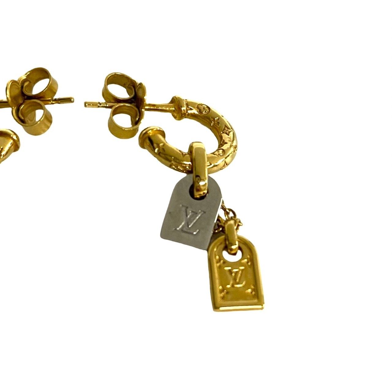 LOUIS VUITTON ブックレドレイユ ナノグラムピアス 極美品　付属品 ルイヴィトン☆ブックレドレイユ・ナノグラム☆国内即発☆美的