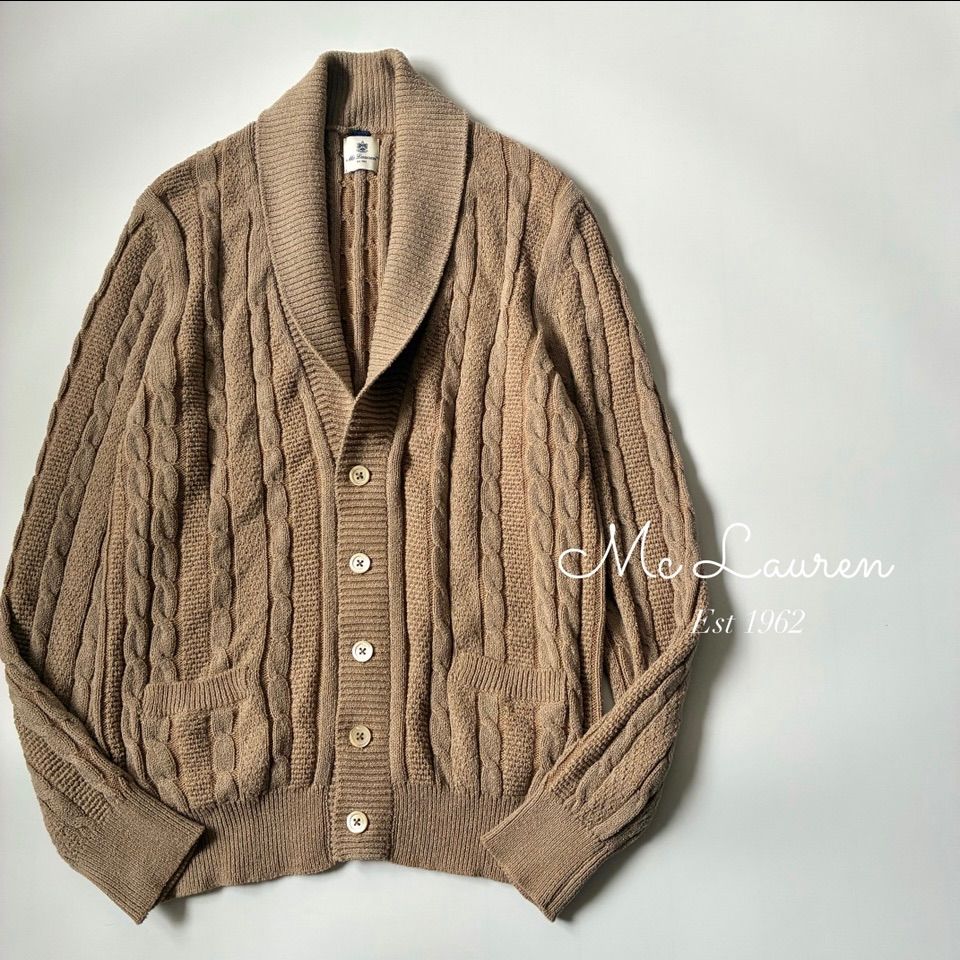 Mc Lauren ショールカラーケーブルカーディガン Mc Lauren ショールカラーケーブルカーディガン | Shop at