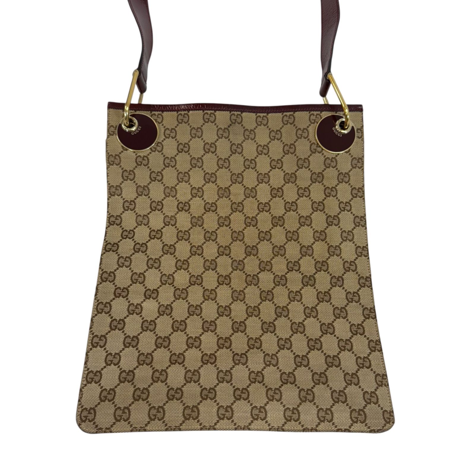 美品】 GUCCI グッチ GGキャンバス エナメル ショルダーバッグ 