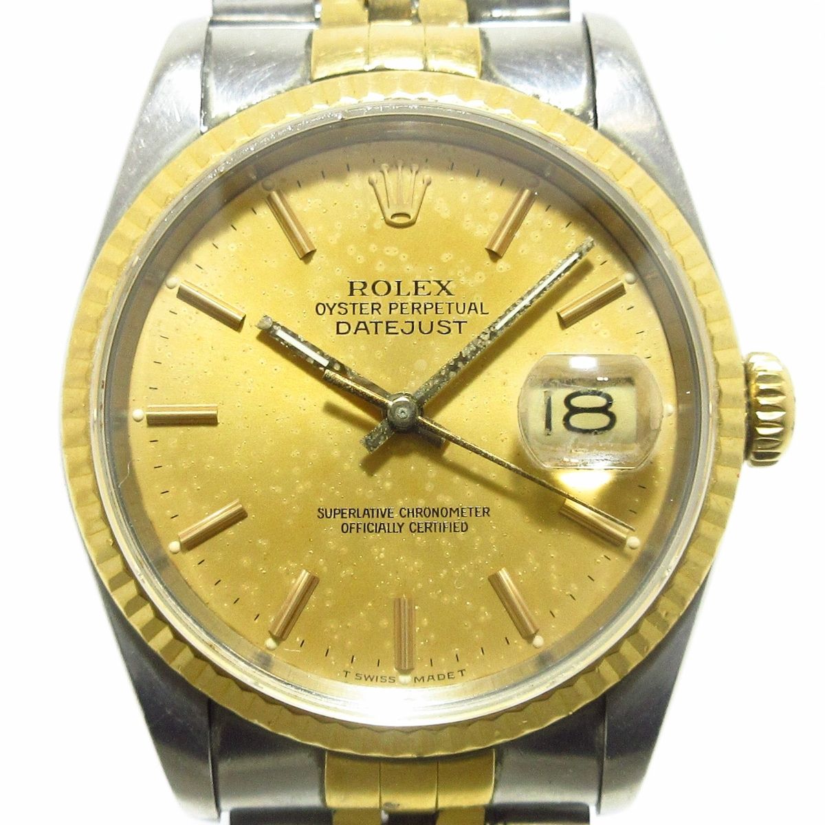 ロレックス ROLEX デイトジャスト 16233 ゴールド K18/SS メンズ