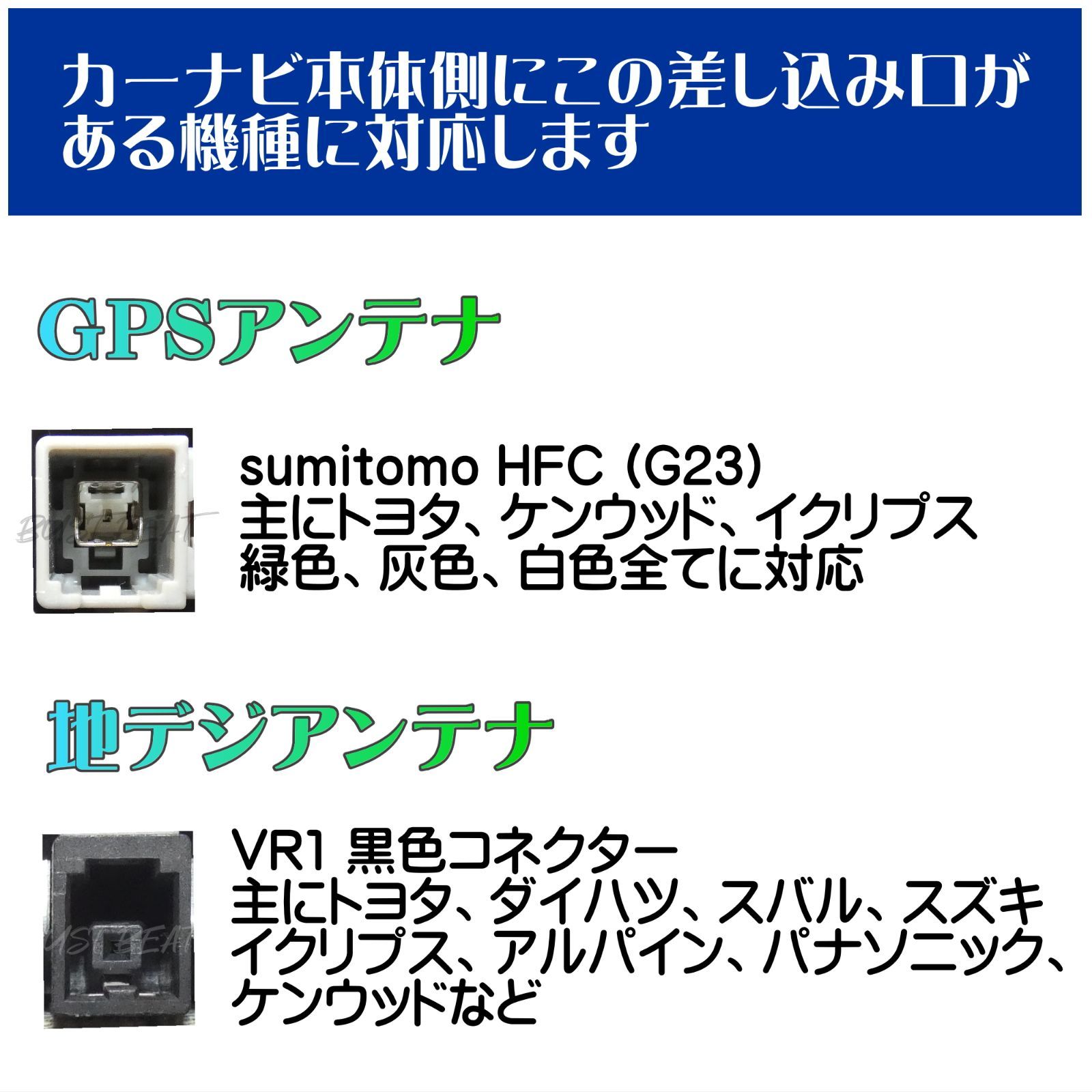 トヨタ / ダイハツ 純正 NSDN-W60 対応 GPS一体型 ワンセグ フィルムアンテナ アンテナケーブルセット HFC G23 VR1 -  メルカリ