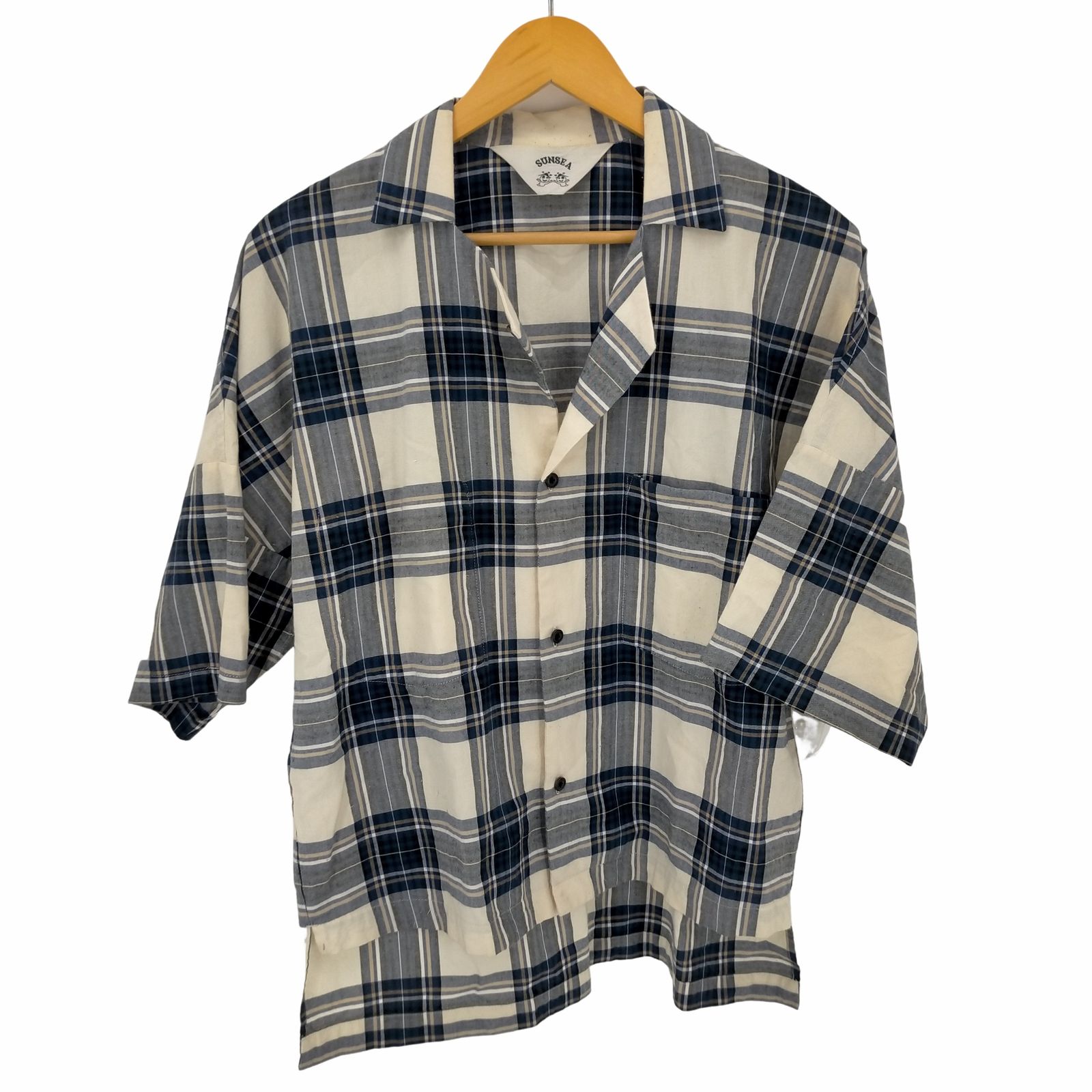 20cm着丈SUNSEA 17SS CHECK FRIED SHRIMP SHIRT - シャツ