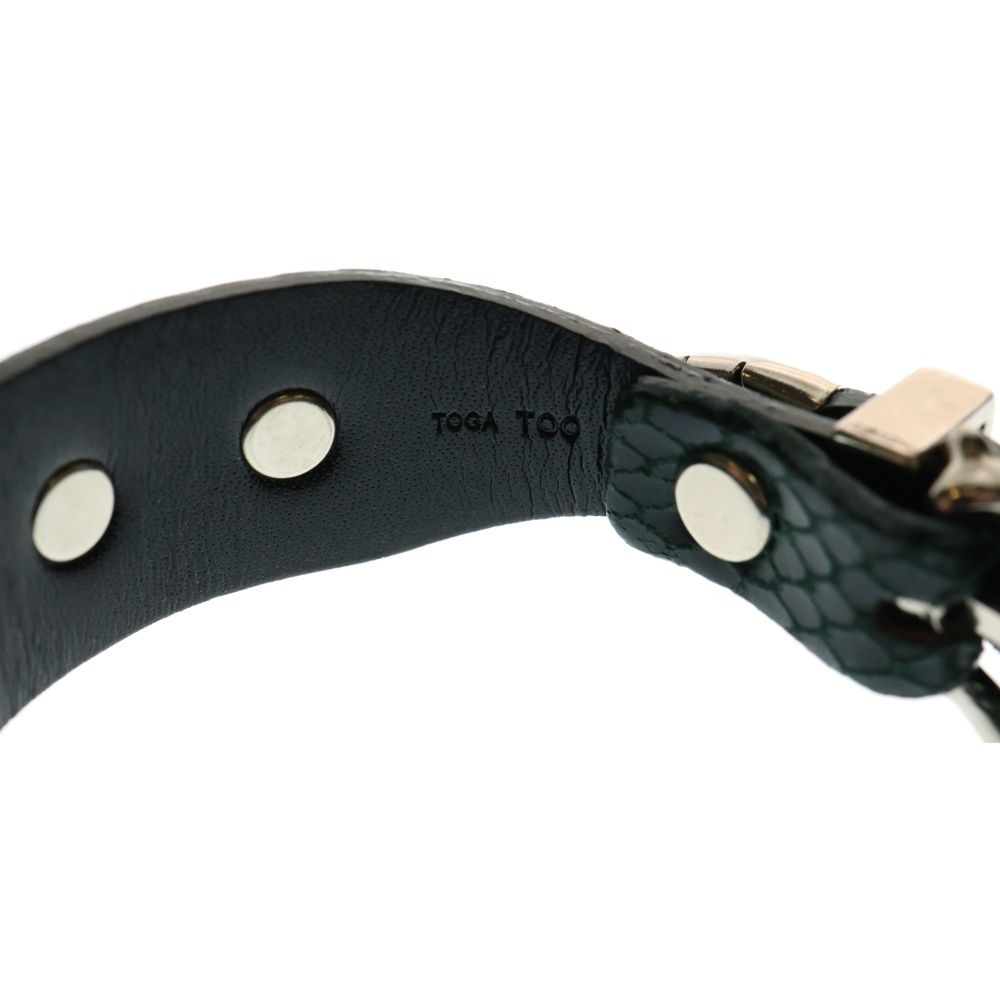 TOGA トーガ CONCHO LEATHER BANGLE コンチョレザーバングル ブレスレット グリーン シルバー TZ241-AK942 WWW_SHINETEETH_COM