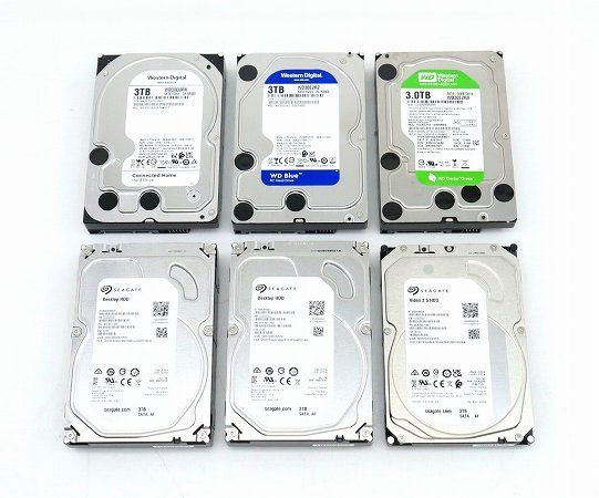 Segate & Toshiba 3TB HDD 2枚 TOSHIBA ハードディスク 3.0TB HDD×2個セット 東芝製3.5インチHDD 3TB 2