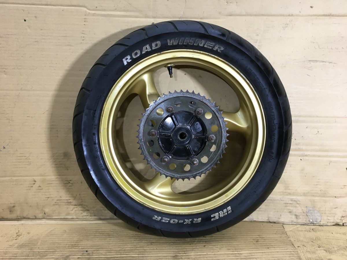 Kawasaki バリオス2 ZR250B リアホイール ディスク付 ゴールド