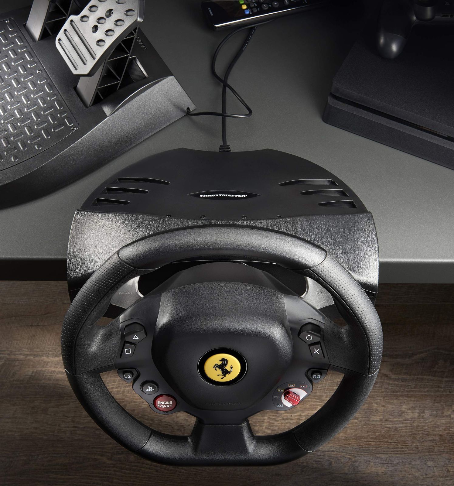 【国内正規品】Thrustmaster スラストマスター T80 Ferrari 488 GTB Edition ステアリングホイール(PS5/PS4/PC)