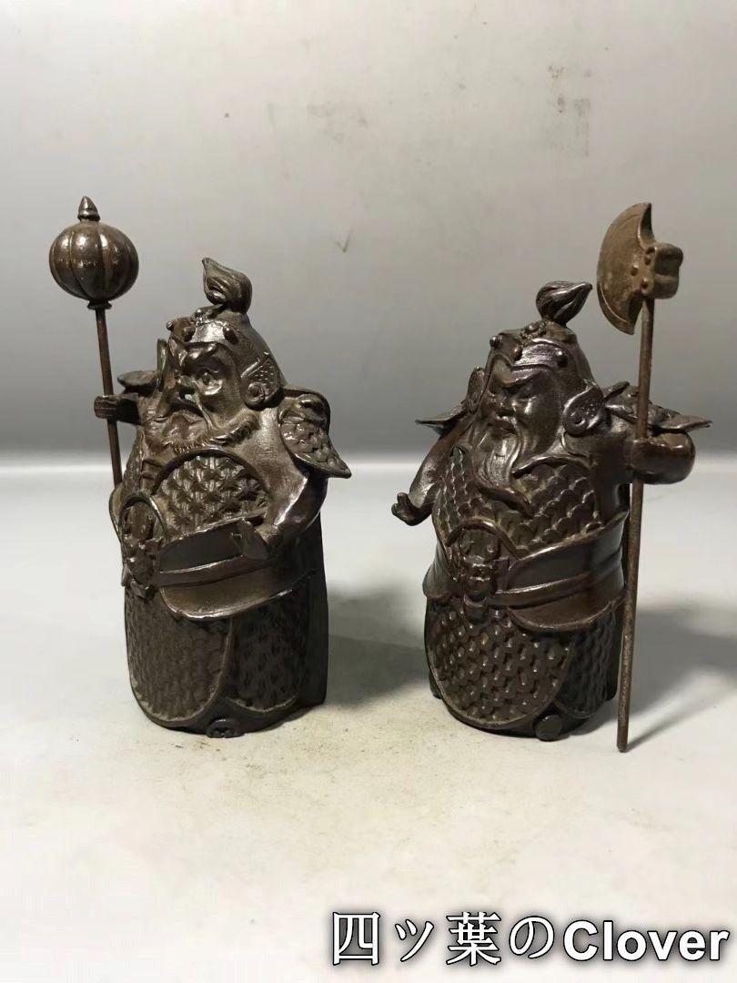 銅製 門神 鎮宅 辟邪 開運 風水 招財 荼鬱塁二神 置物 工芸品 銅製 門神 鎮宅 辟邪 開運 風水 招財 荼鬱塁二神 置物 工芸品