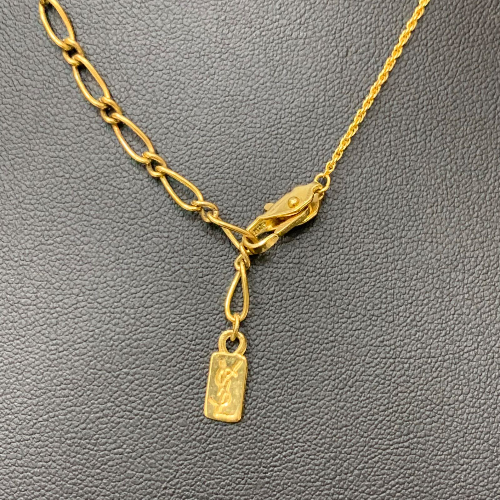 YSL イヴ・サンローラン ロゴ チェーン ネックレス ヴィンテージ