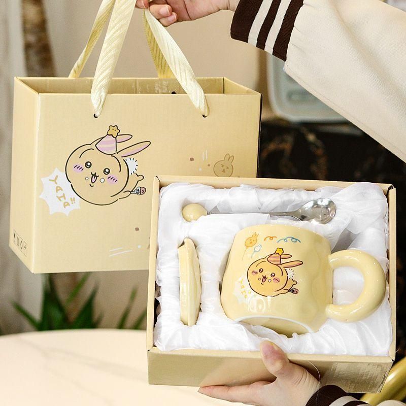 ちいかわ - ちいかわ　コップ　フェイスマグカップ　ちいかわ　ハチワレ　うさぎ　3種セット ちいかわ カップ 3点セット 蓋つき マグカップ ハチワレ うさぎ