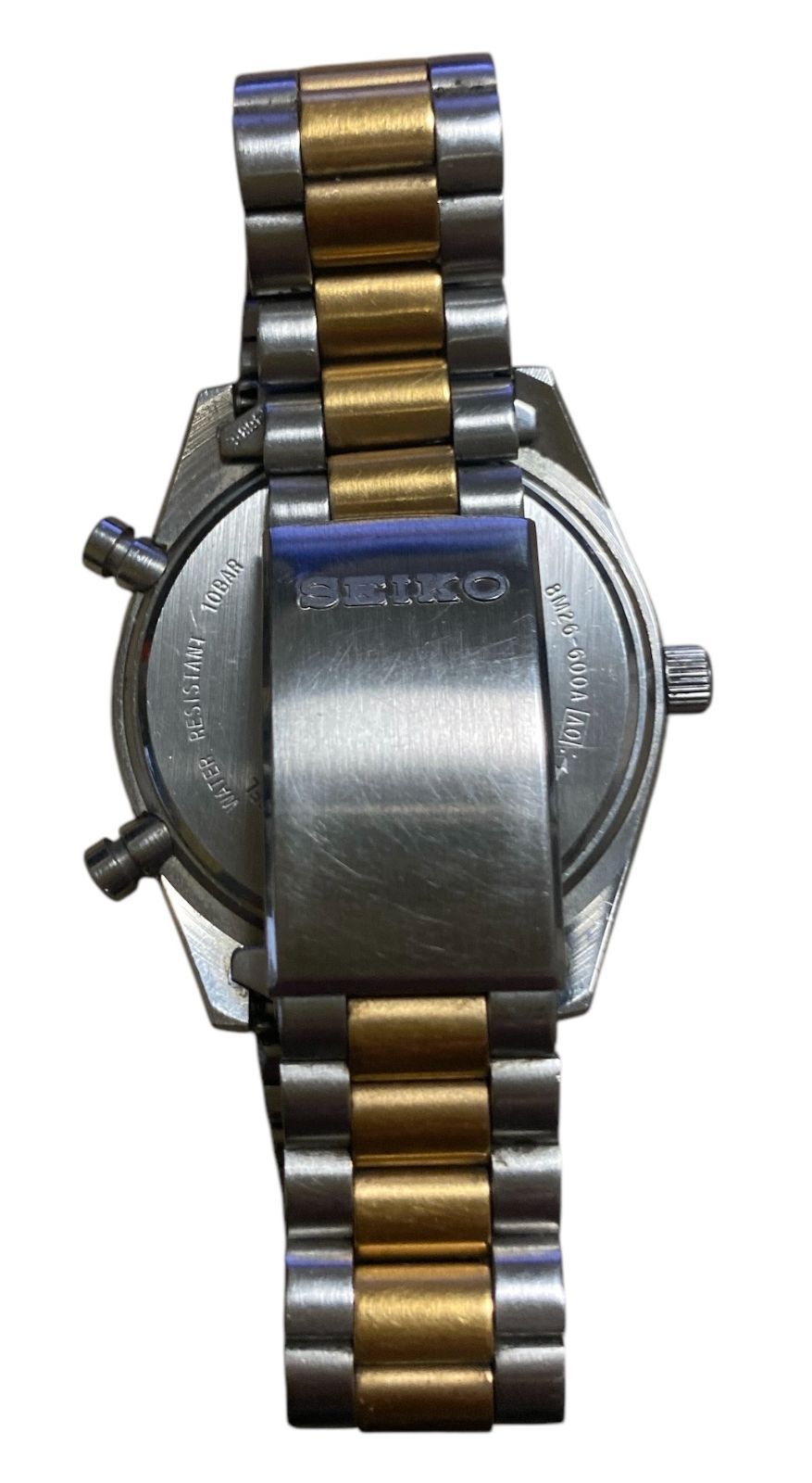 SEIKO セイコー AVENUE アベニュー 8M26-600A SS・GP アラーム クロノ