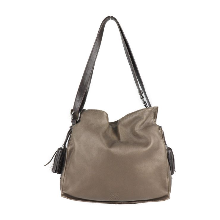 LOEWE ロエベ ショルダーバッグ ナッパレザー ブロンズ系 シルバー金具 