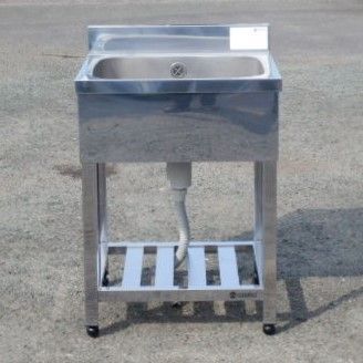 アズマ 業務用 ステンレス 1槽 シンク W60 D60 H80 9 cm 厨房 槽内寸W52D48深21cm HP1-600
