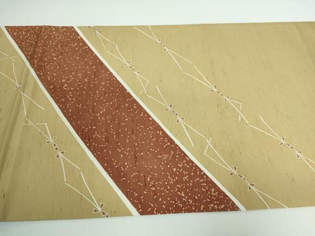 平和屋本店□極上 石川県指定無形文化財 牛首紬 白山工房 手織り 太鼓