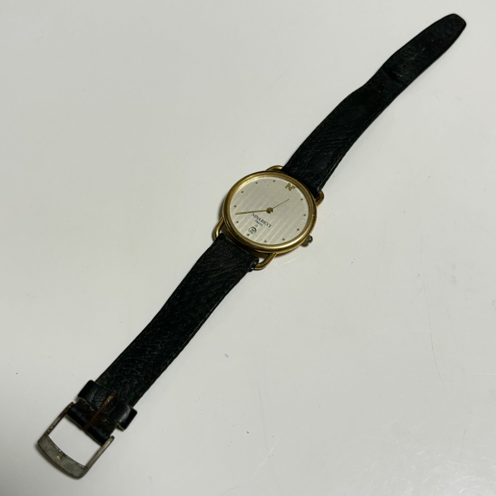 NINA RICCI アンティーク　腕時計 送料無料】NINA RICCI/ニナリッチ/クォーツ腕時計/ゴールド