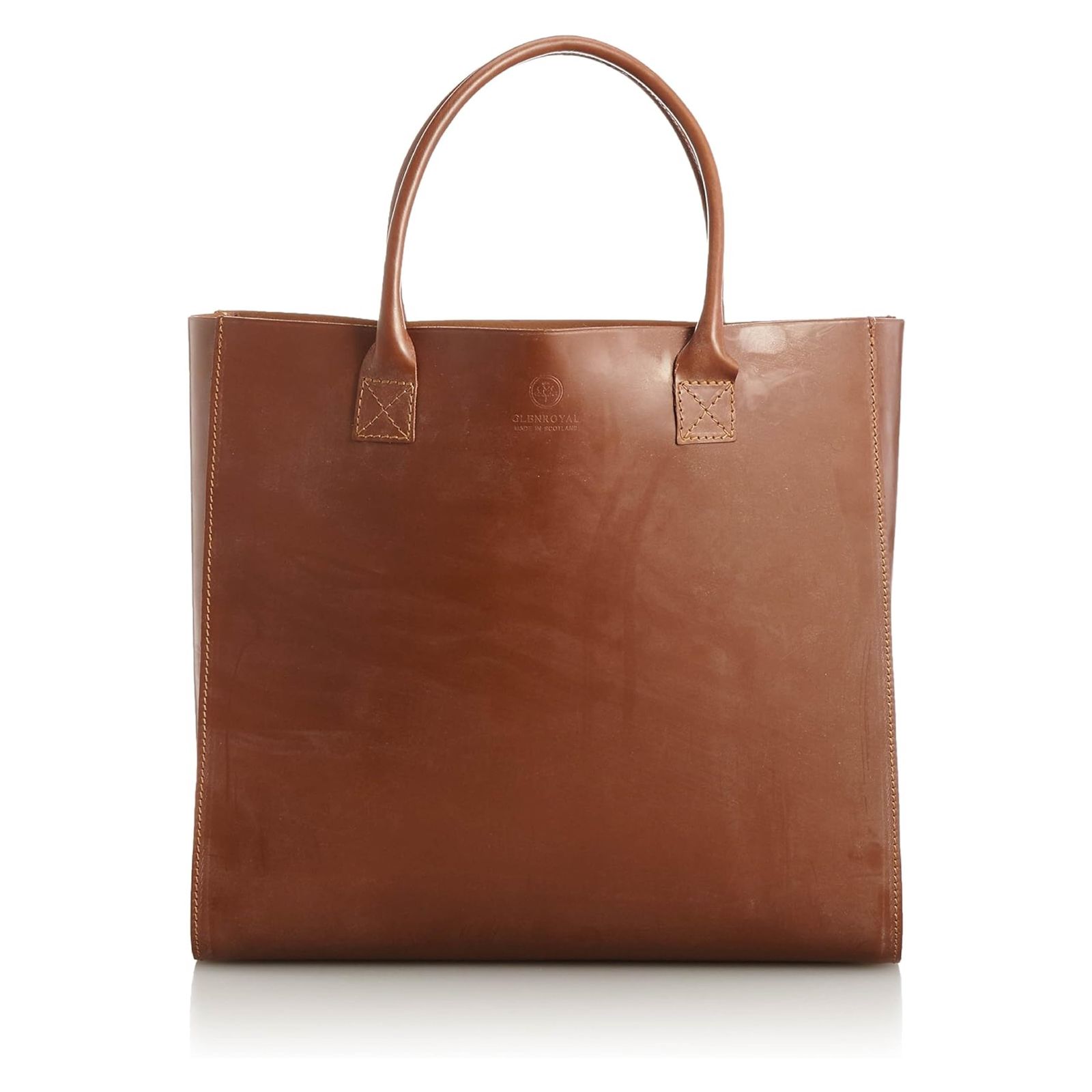 グレンロイヤル BRIDLE LEATHER BIG TOTE BAG ビッグ トート バッグ 手提げ 鞄 大容量 A4サイズ 収納 撥水 ブライドルレザー 牛革 本革 イギリス製 英国製 01-3792 オックスフォードタン