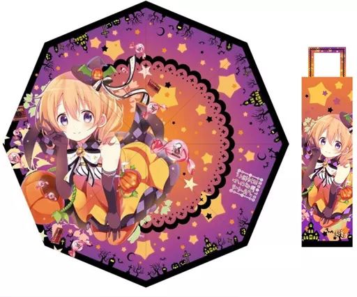 【数量限定，格安】 【中古】傘・パラソル ココア ハロウィン 折ITAGASA(痛傘) 「ご注文はうさぎですか? BLOOM」 その他