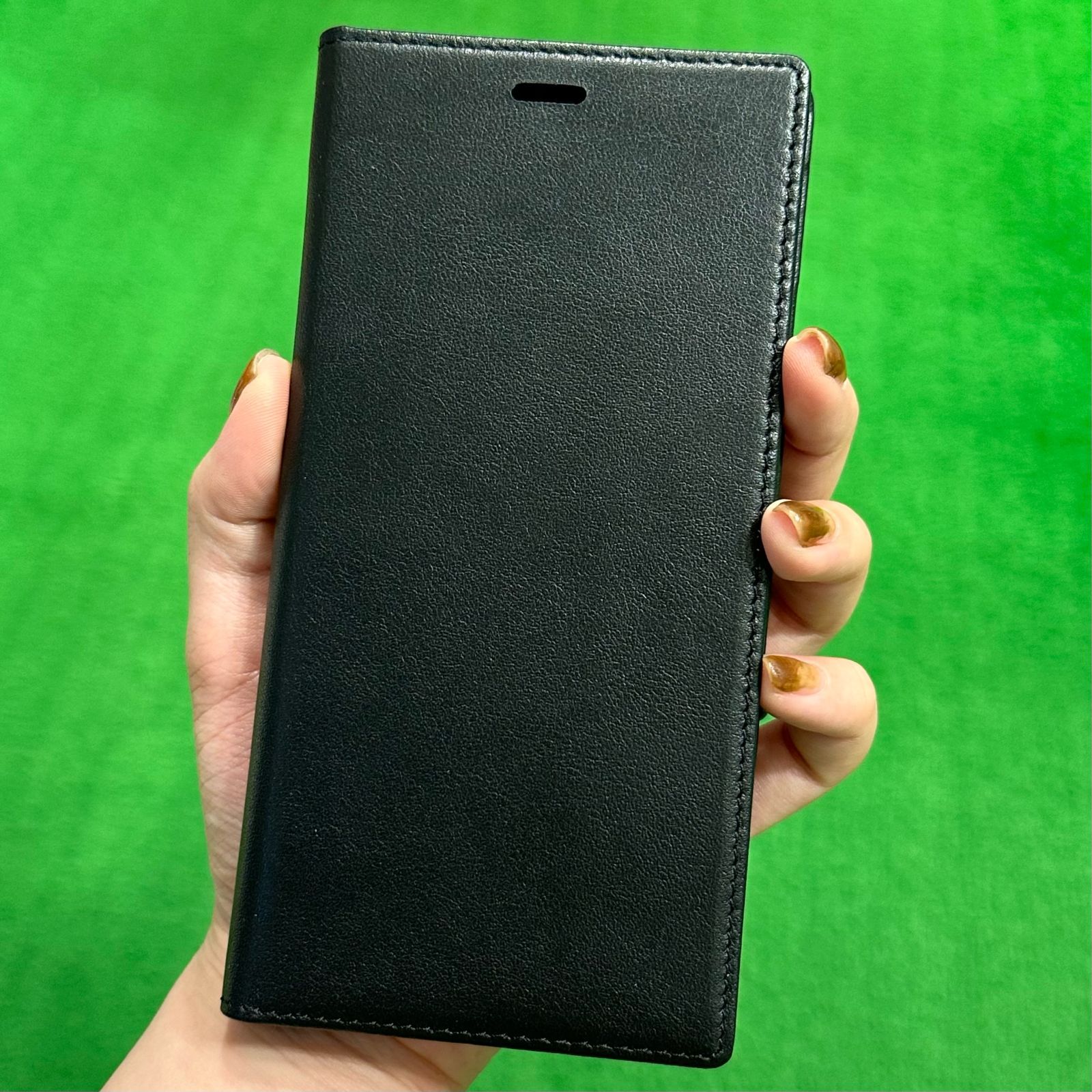 iPhoneXSMax iPhoneケース スマホケース GRAMAS 本革 ブラック