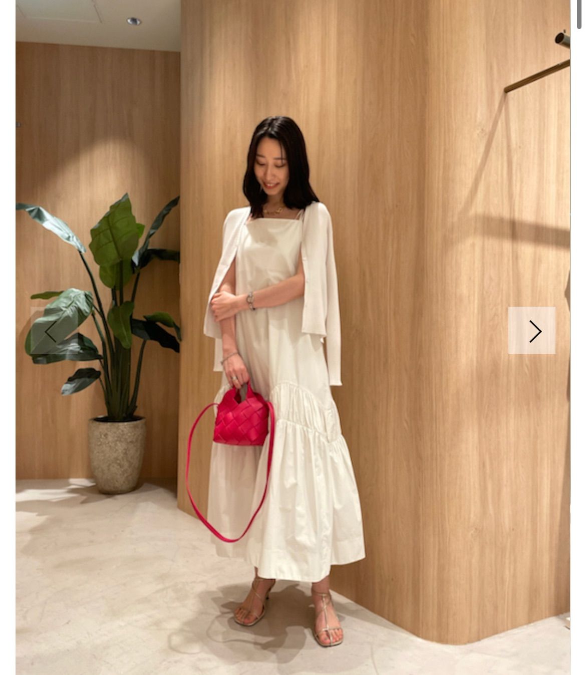 新品 Mila Owen 2022夏 ギャザーディテールフレアキャミワンピース  