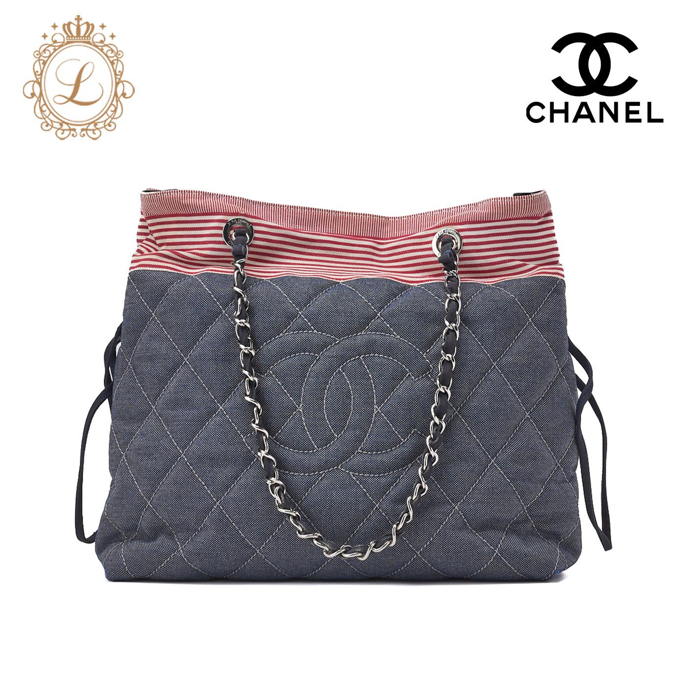 T-LOVEページ CHANEL デニムショルダーバッグ CHANEL デニムショルダーバッグ グレー CHANELシャネルデニム