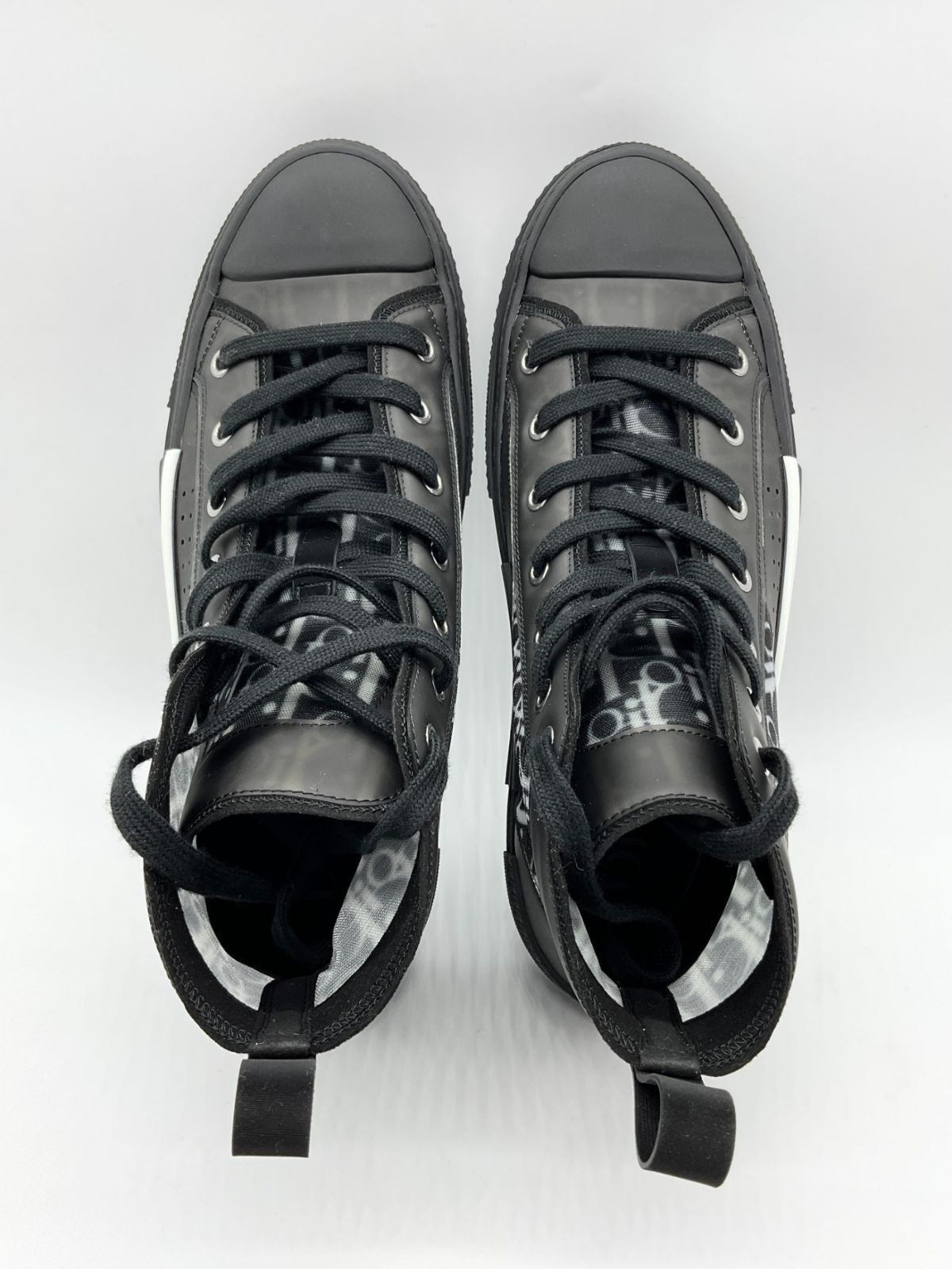 美品 DIOR ディオール 41 ブラック B27 エンボスロゴ ロートップ