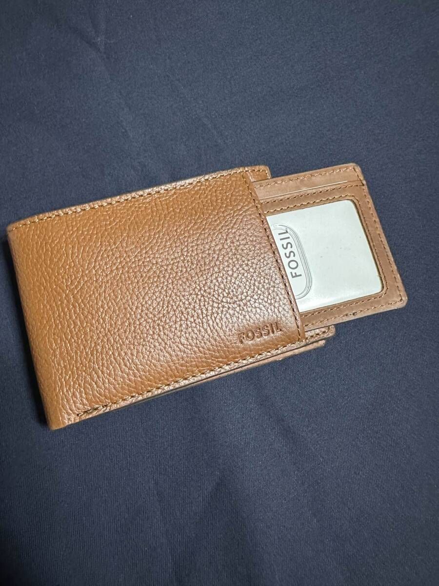 FOSSIL（フォッシル） 財布 二つ折り財布 メンズ レザー ブラック 