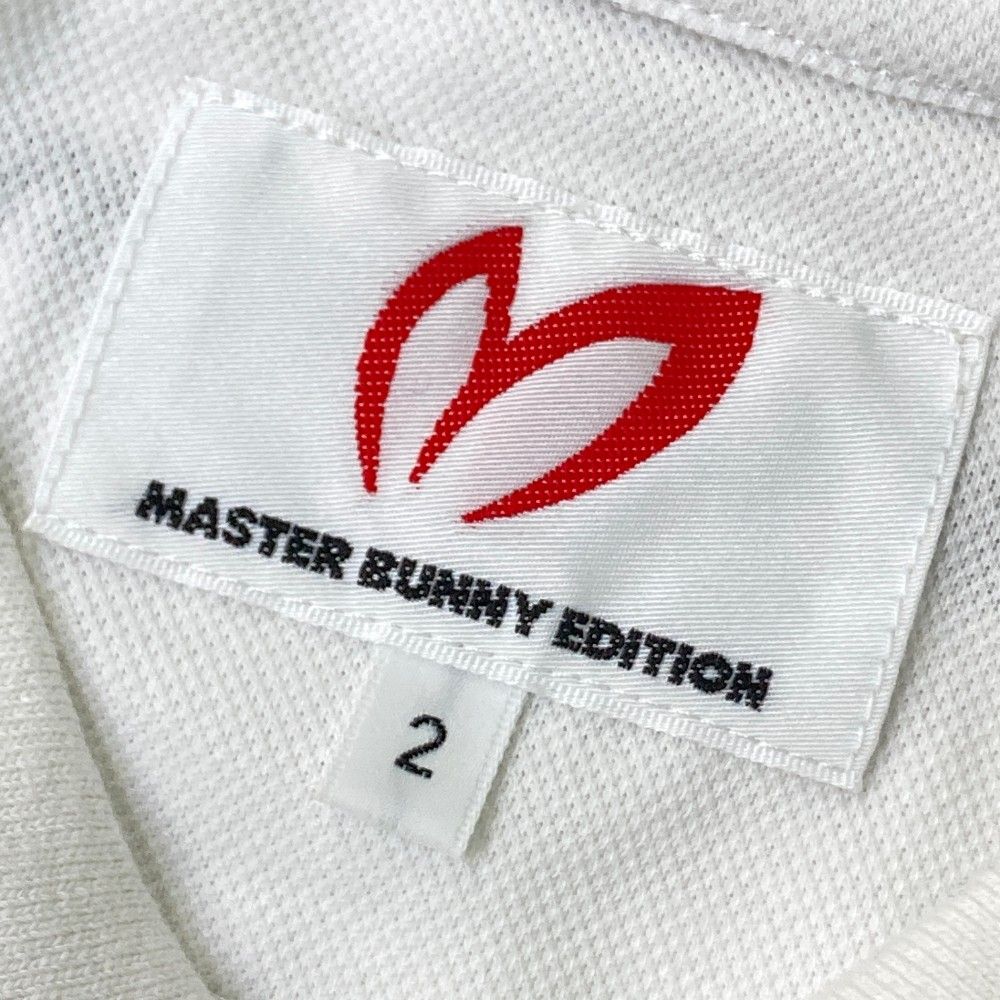 サイズ：2 MASTER BUNNY EDITION マスターバニーエディション 2024年モデル 半袖ポロシャツ SWAGGY BUNNY  ホワイト系 [240101429426] ゴルフウェア レディース ストスト SWAGGY BUNNY】レトロストライプジャガード半袖ポロシャツ
