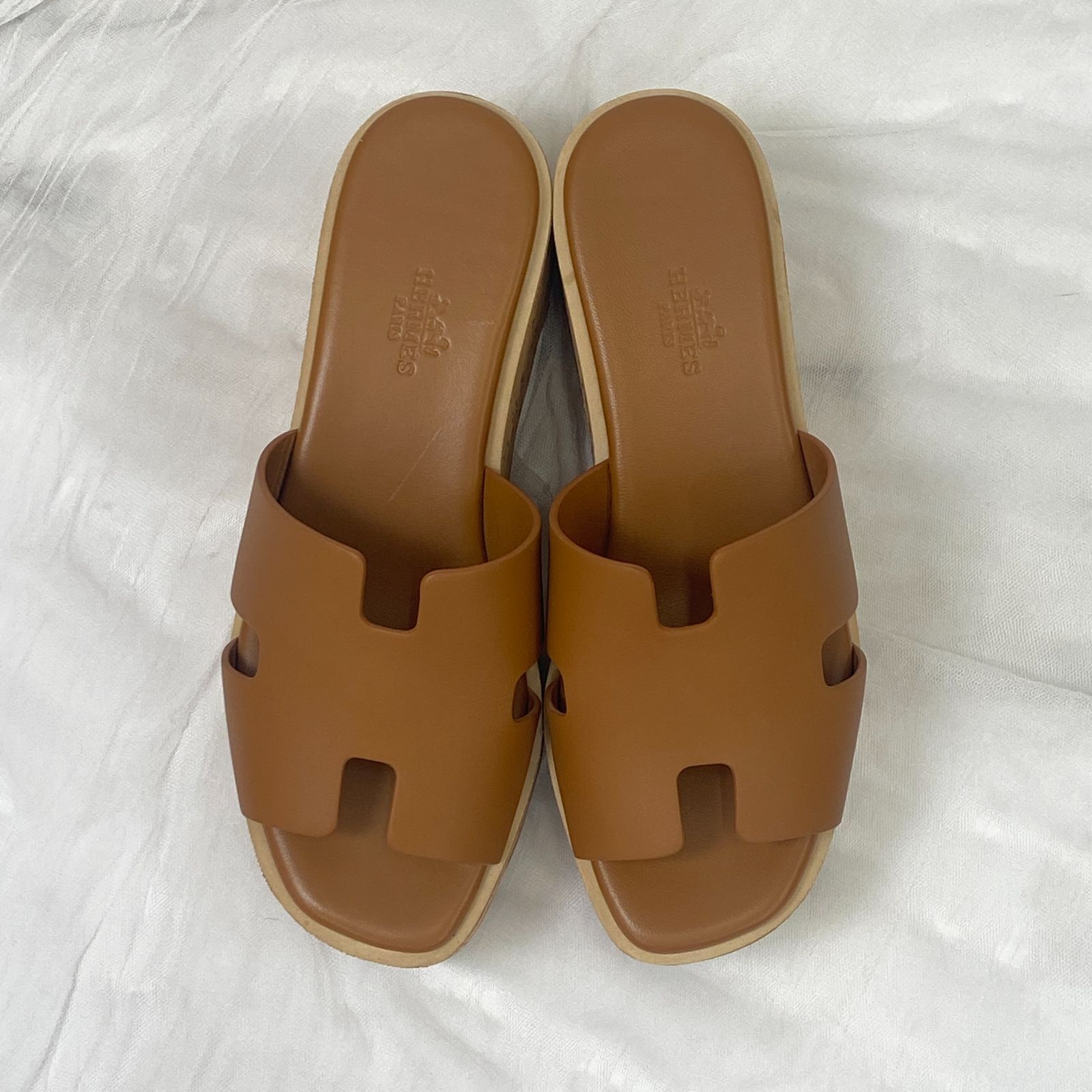 鑑定済み 】エルメス 《 エズ 》 36 23cm程度 ゴールド ブラウン